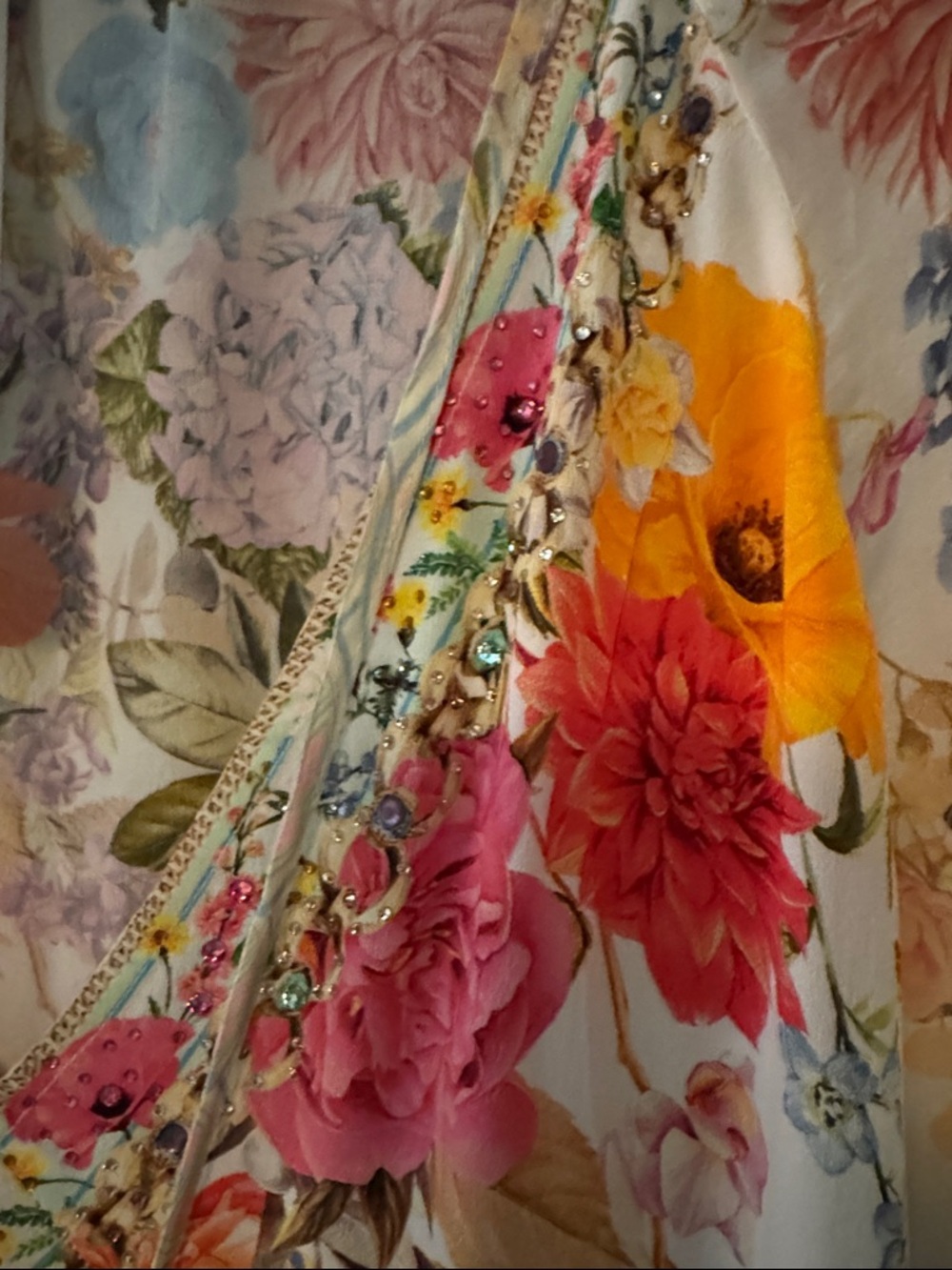 Camilla White Floral Mini Dress with Multicolor Bouquet Print - Picture 15 of 16